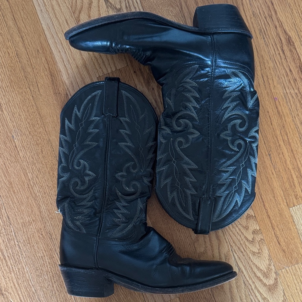 Dan Post Midnight Black Western Boots - Picture 2 of 9